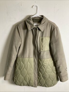 Hurley Kids Two-Tone Olive & Light Olive Quilted Fleece Jacket